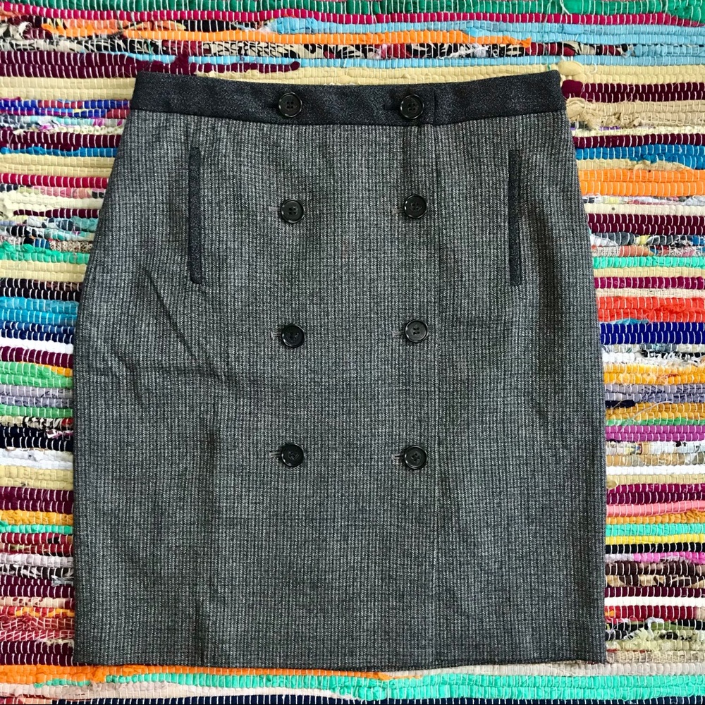 NWT ~ Ann Taylor ~ Button front wool skirt